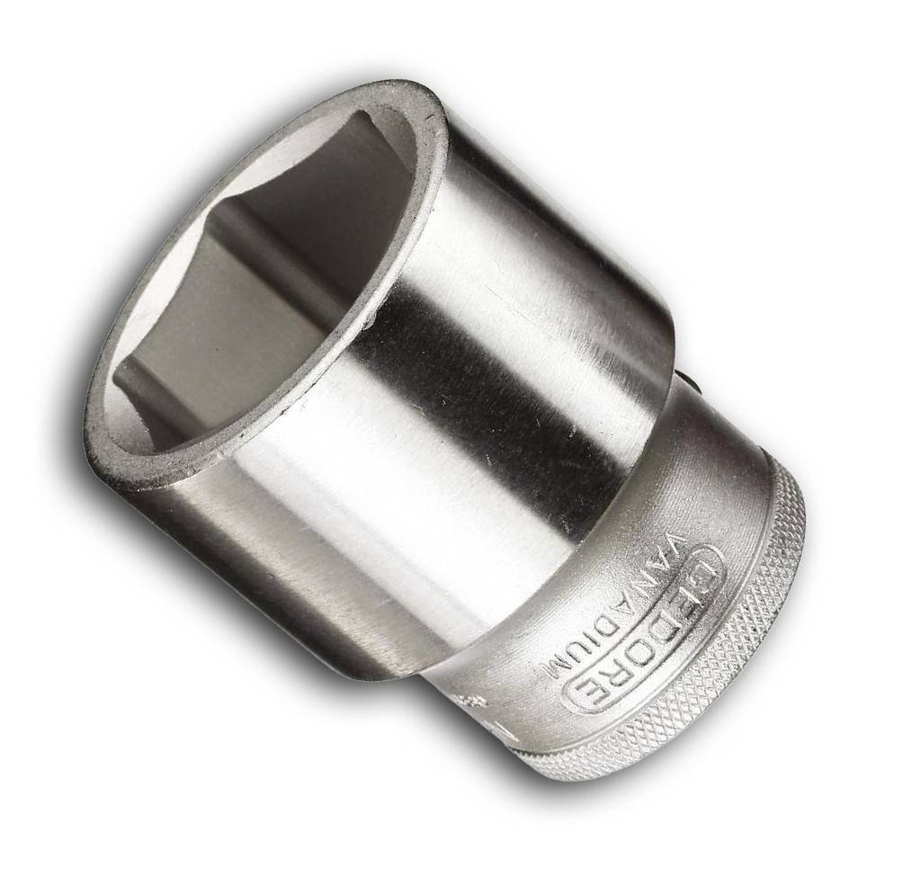 Sechskant-Steckschlüssel-Einsatz 3/4"Ausführung DIN 3124 ISO 2725-1 geschliffen und matt verchromt mit StiftsicherungMaterial GEDORE Va