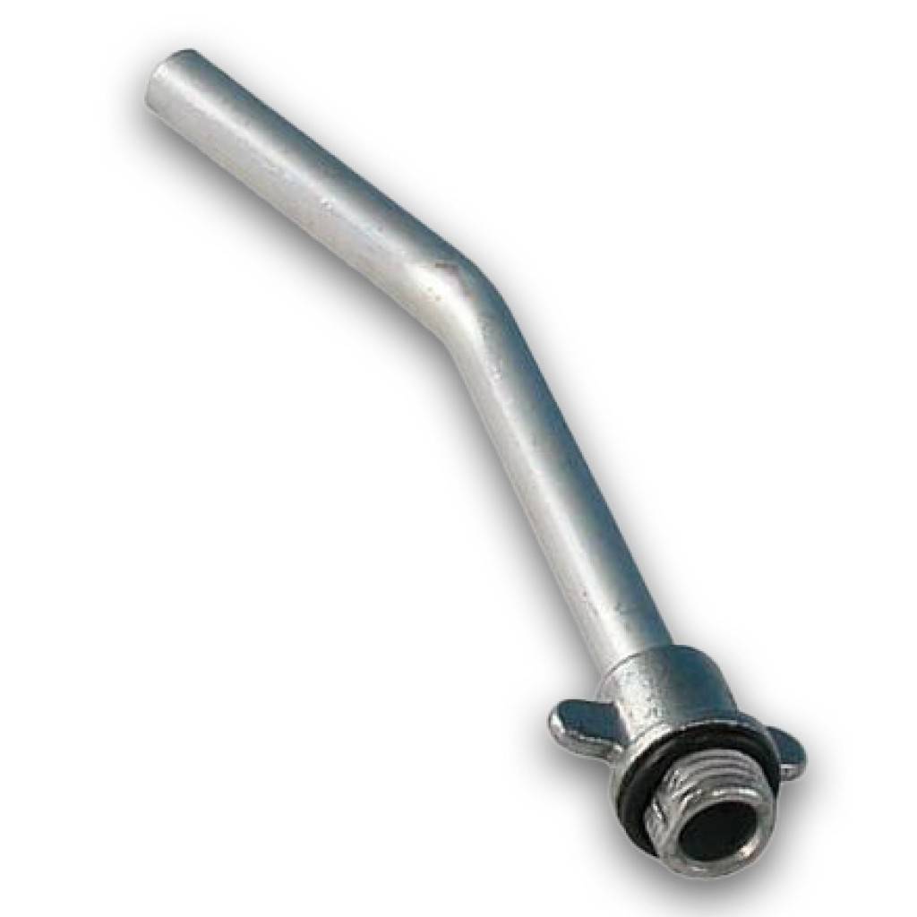 Gebogenes Rohr für Saugspritze 750 UVAusführung Um 45 gebogenes Aluminiumrohr mit Flügelmutter und Dichtung.