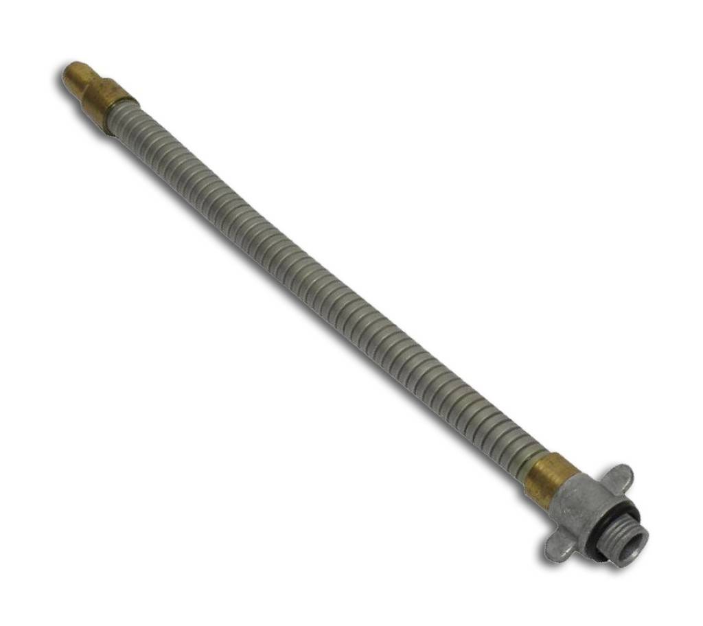 Flexibles Rohr für Saugspritze 750 UVAusführung Flexibler Metallschlauch mit Auslauf Ø 10 x 15 mm, Flügelmutter und Dichtung.