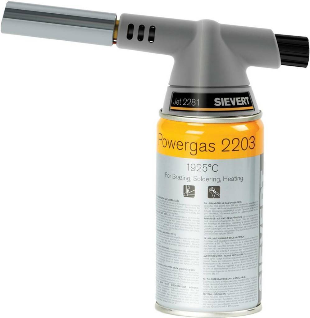 Lötlampe HandyjetMehrzweck-Lötlampe mit oder ohne PiezozündungVorwärm-Brenner, Brenner-Ø 20 mmAuch für Überkopf-Arbeiten anwendbarDie Gasvorwä