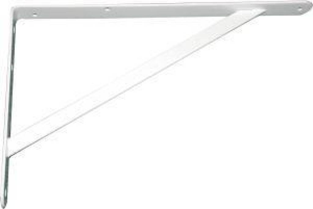 StegkonsolenFlachstahl 30 x 4 mmQuerstrebe 20 x 4 mmBefestigung mit 3 Schrauben Dübel S10, Schrauben 8 mm, nicht im Lieferumfang enthalten