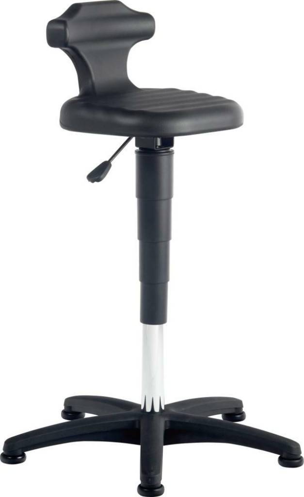 Sitz-Stehhilfe Modell Flex 2 Sitz und Rückenstütze Integralschaum, schwarz, robust, abwaschbar Sitzfläche Wave-Oberfläche, rutschhemmend, st