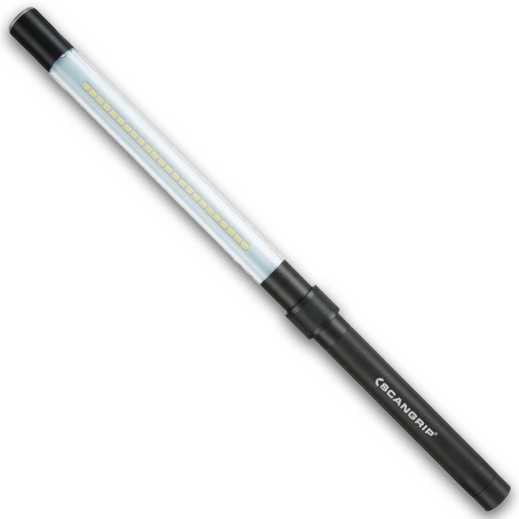 Akku-LED-Stableuchte LINE LIGHT CRAusführung Besonders schlankes Gehäuse aus Kunststoff, robust und wasserdicht, mit zusätzlichem oberem Punktlicht