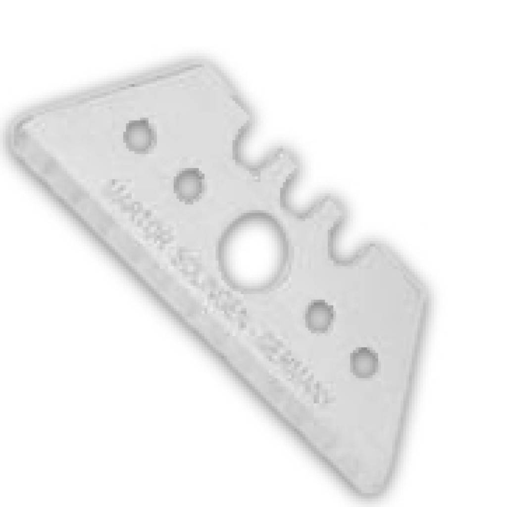 Trapezklinge Nr. 652322-seitiger Breitschliff2-fach nutzbarAbgerundete SpitzenPassend für Sicherheitsmesser SECUNORM 300, SECUNORM 500, SECUNORM