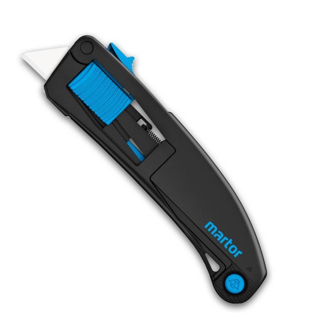 Sicherheitsmesser SECUPROSehr hohe Sicherheit vollautomatischer KlingenrückzugSobald die Klinge das Schneidmaterial verlässt, zieht sie sich von all
