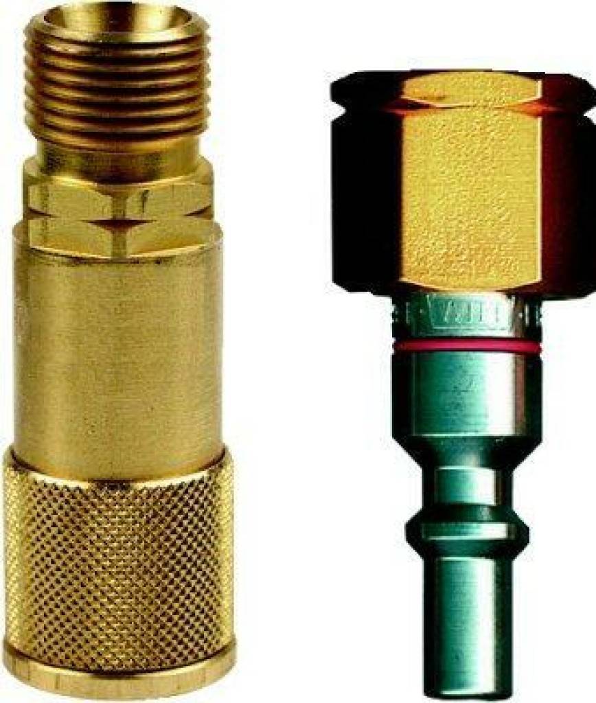Schlauchkupplung FORMAT-1 Brenngase/Sauerstoff/neutrale GaseNach EN 561 - ISO 7289. Zum Anschluss an das Arbeitsgerät. Sicherheitselemente Filter,