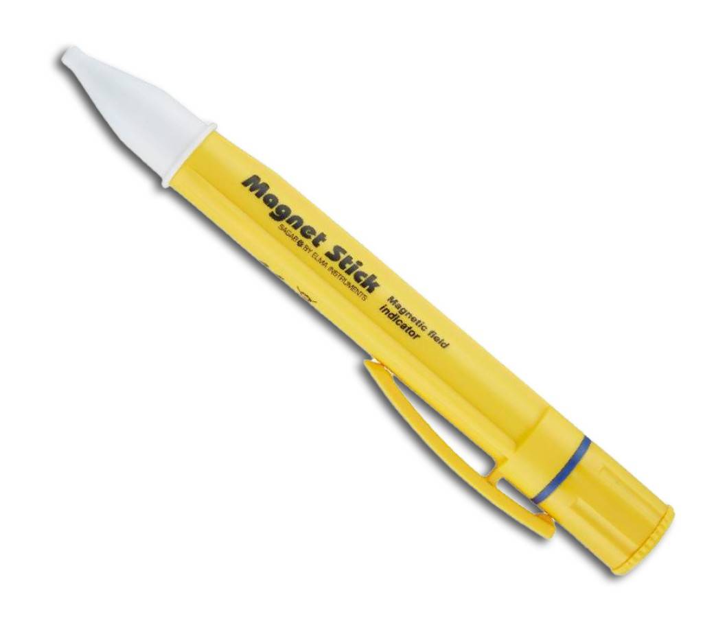 Magnetfeldprüfer Magnet Stick, induktivAusführung Aus Kunststoff mit rundum rot aufleuchtender Prüfspitze und isoliertem Kunststoffclip. Lieferung
