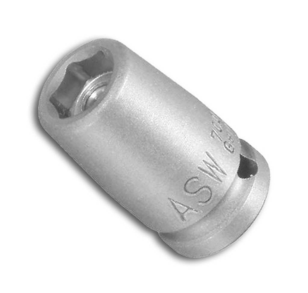 Kraft-Steckschlüssel-Einsatz 1/4", magnetischAusführung DIN 3129, aus vergütetem Spezialwerkzeugstahl, gehärtet und sandgestrahlt, mit starkem Dau