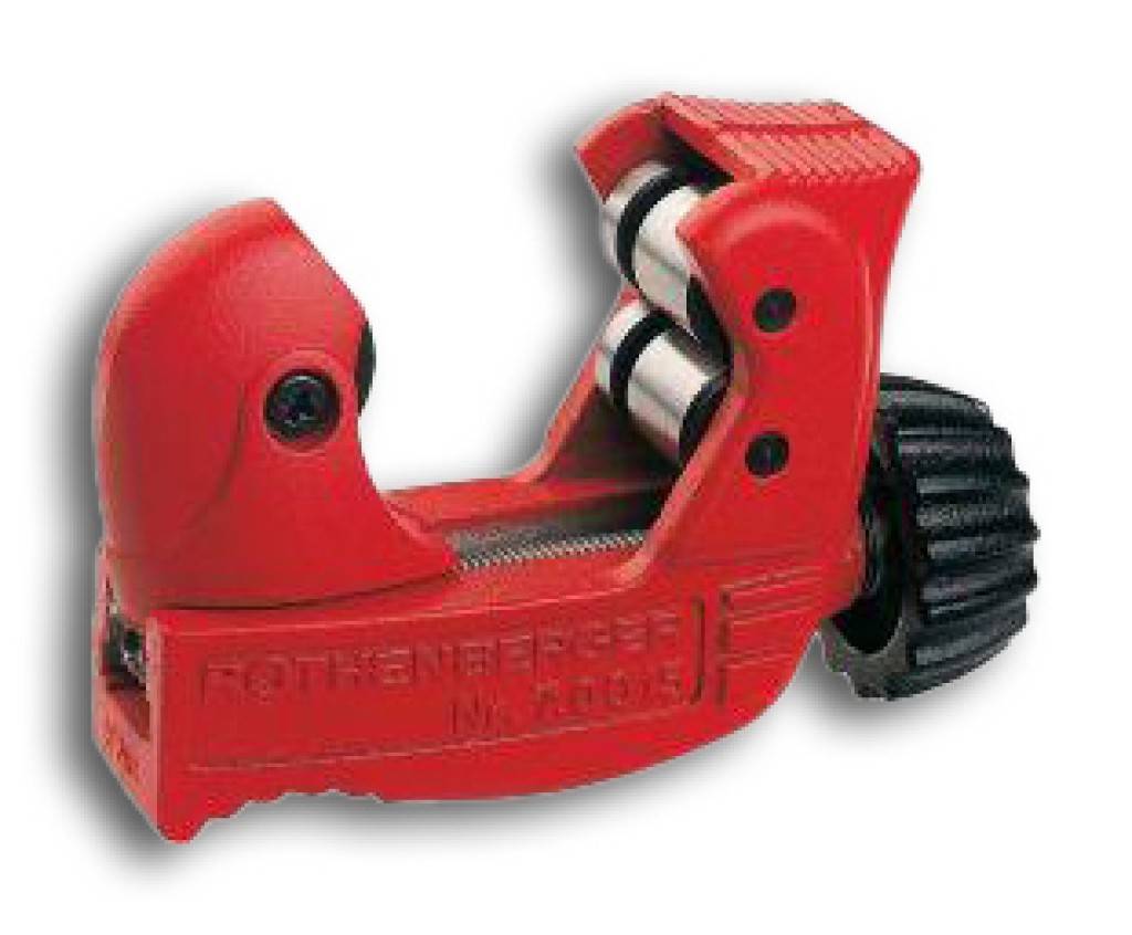 Rohrabschneider MINI MAX Körper aus Zink-Druckguss mit ergonomischer Auflagefläche für die Hand Schneidrad aus hochlegiertem und gehärtetem