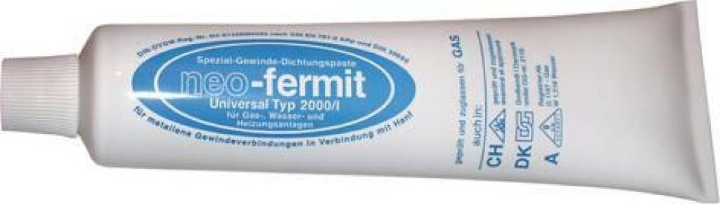 Dichtungspaste neo-fermit Giftfreie Dichtungspaste für die Hausinstallation DIN EN 751-2E DIN 30660 DVGW-Reg. Nr. NV-5142BM0052 für Gas-, Wasser