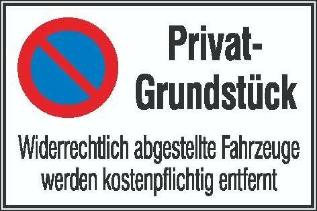 ParkverbotsschildMaterial Aluminium, geprägt