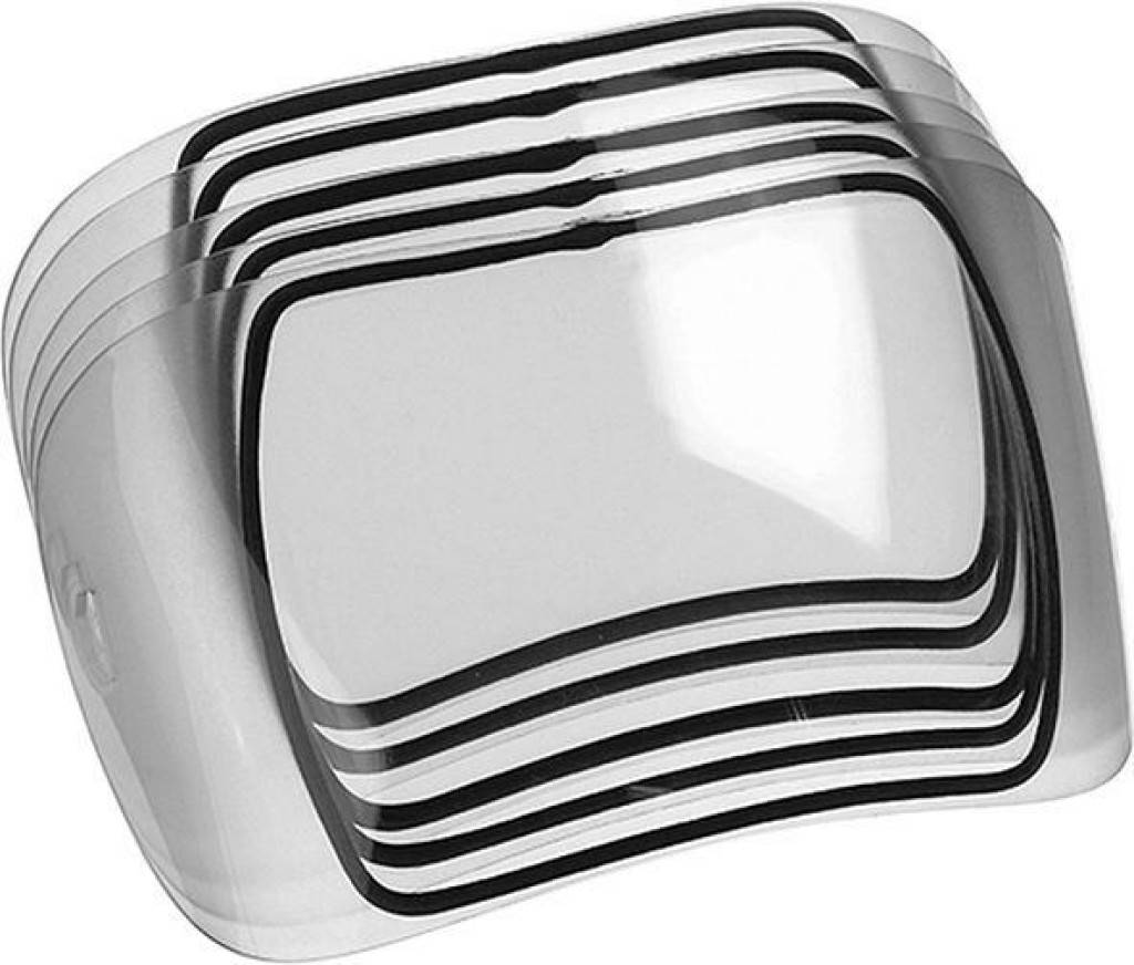Vorsatzscheibe AussenPassend für Schweißerhelme OPTREL OSE e650 e684 Chrystal 2.0 Vegaview 2.5Abmessung 240x100mm mit Gummidichtung