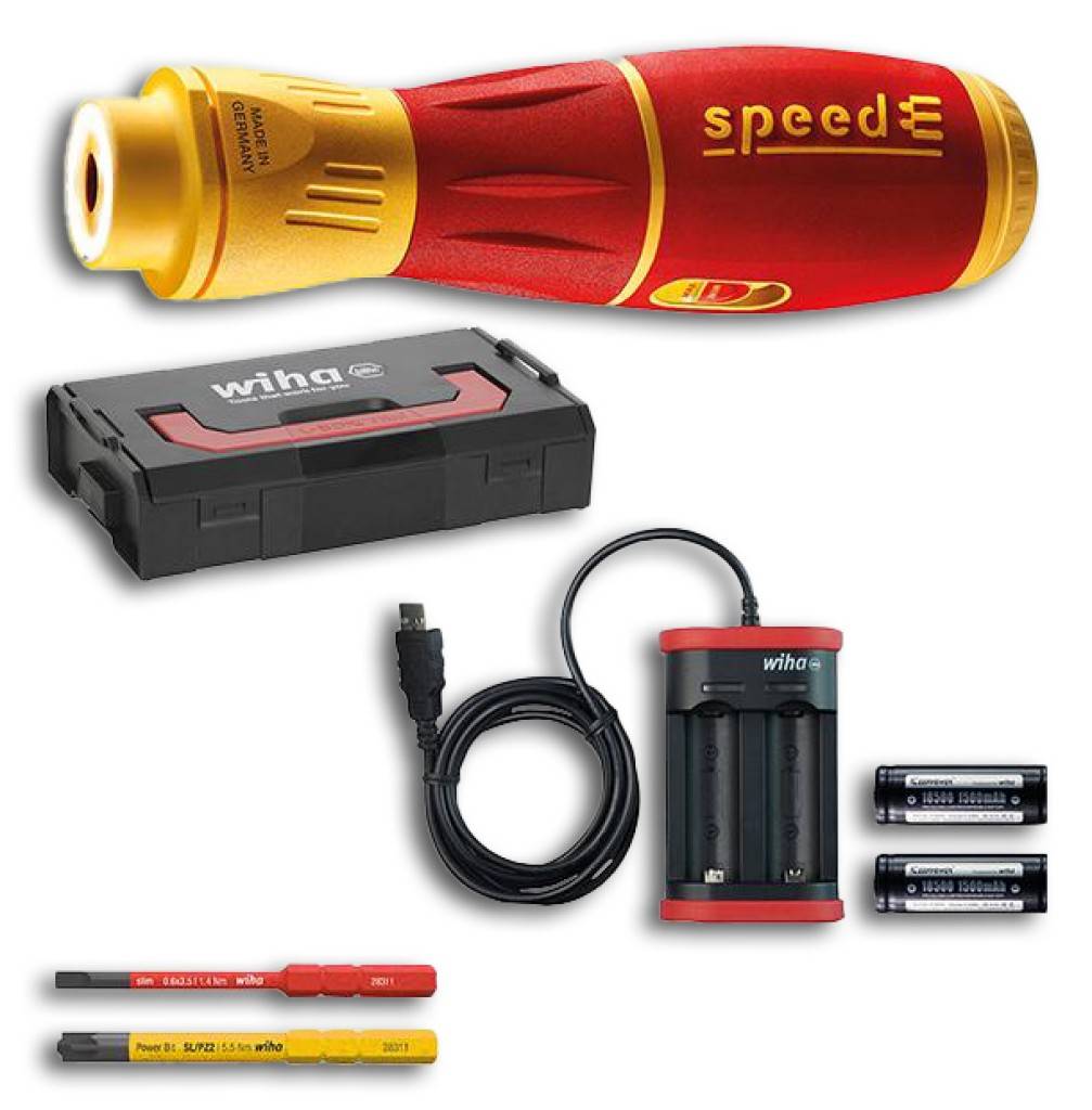 VDE-E-Schraubendreher-Set II speedE, 6-teiligAusführungDurch SoftFinish-Griffform und die elektrische Ratschenfunktion, reduziert der speedE spürbar