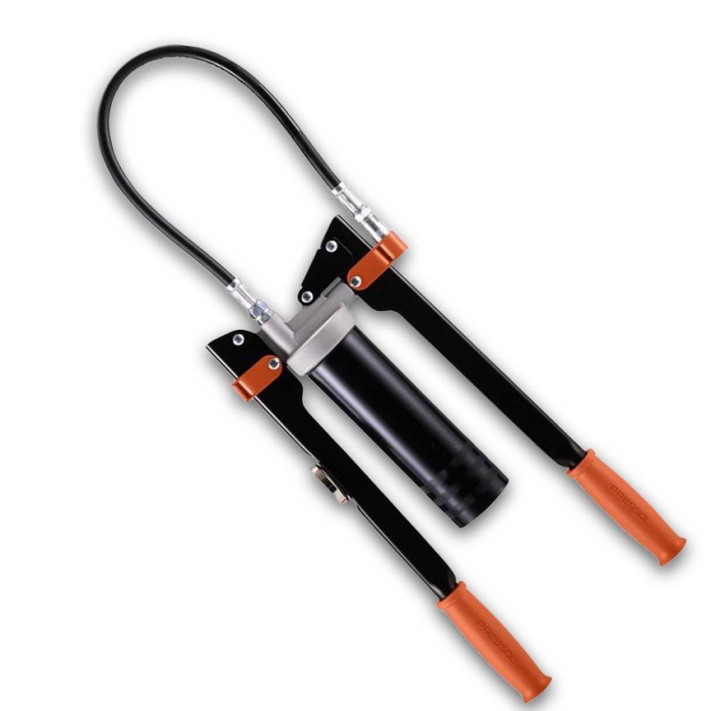 Handhebel-Fettpresse easyFILLAusführungÄhnlich DIN 1283. Aus Stahl, verzinkt, für den rauen Einsatz, Wandstärke 1 mm. Pumpkolben mit hoher Passgen