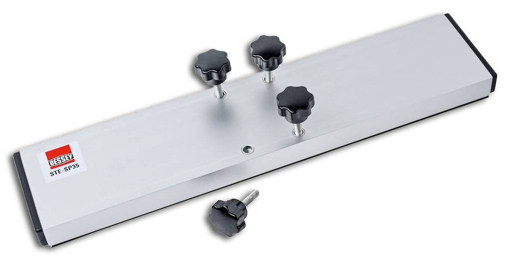 Leichtes Aluminiumprofil mit rutschhemmendem ZellkautschukZur Vergrößerung der Abstützfläche von BESSEY Decken- und Montagestützen ST nur in Verb