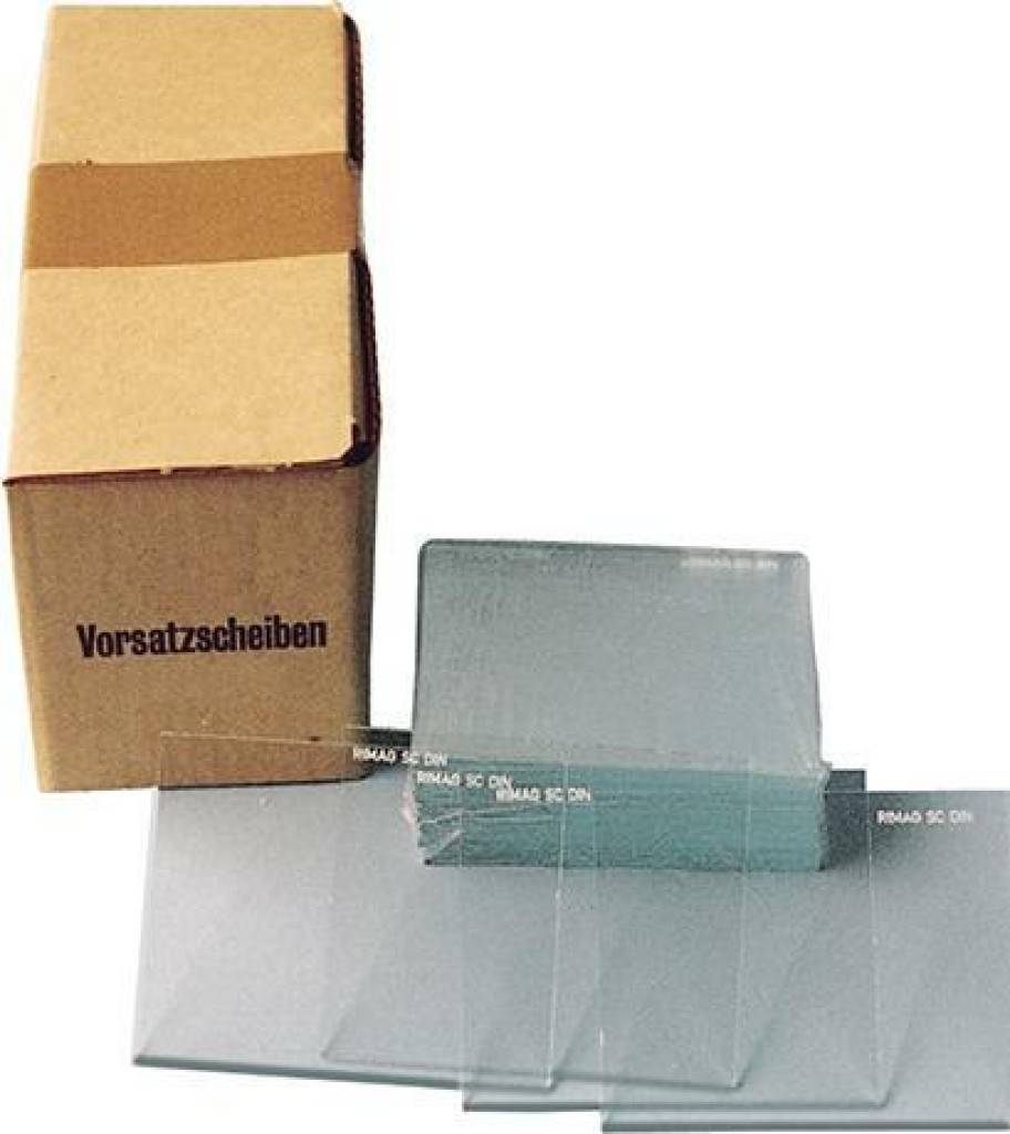 Vorsatzglas, klar, 51 x 108 mm - Für Schutzschilde, klar - Mit DIN-Stempelung