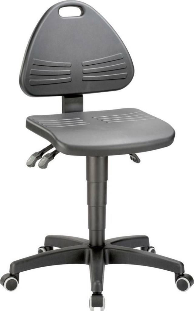 bimos Isitec 2, Arbeitsstuhl mit RollenQualität, Flexibilität, attraktiver PreisSitz und Lehne Soft Touch Integralschaum, schwarz, robustBeständig