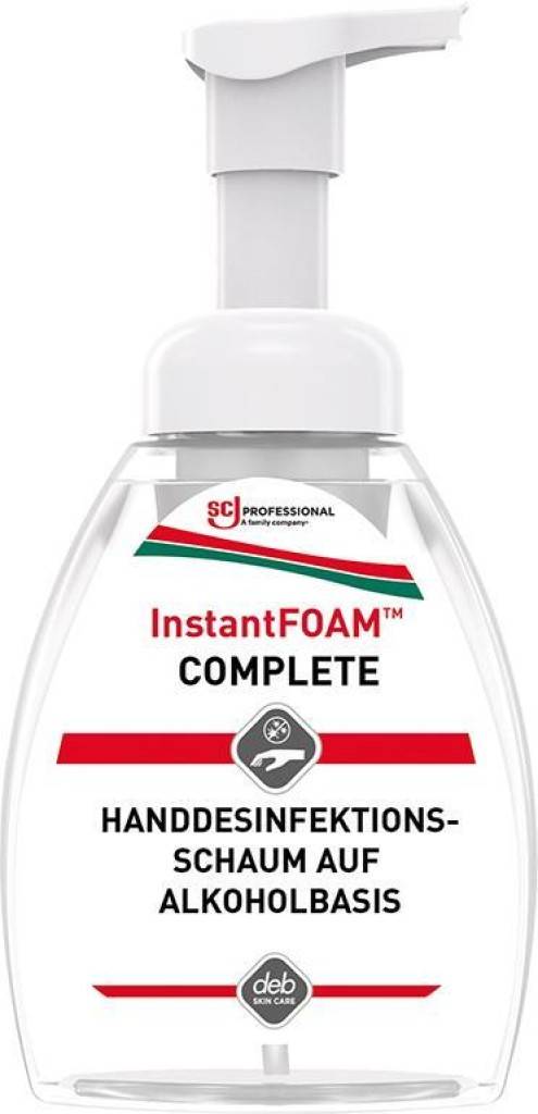 Handdesinfektion InstantFOAM CompleteEigenschaften Schaum-Handdesinfektionsmittel auf Alkoholbasis Bakterizid, Viruzid, Levurozid, Mykobakterizid