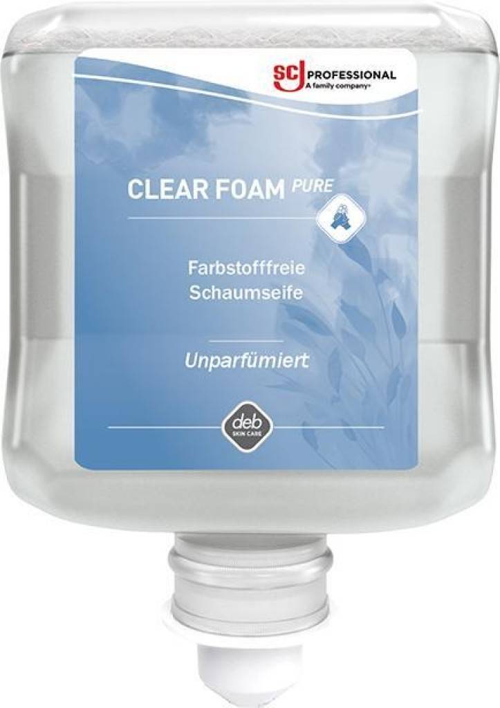 Schaumseife CLEAR FOAM PUREEigenschaften Milde Schaumseife für die Hände Wäscht mehr als 99 der Verschmutzungen und Keime mit einer Ausgabedo