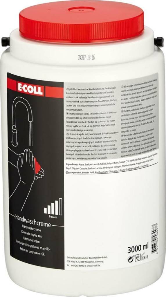 Handwaschcreme Lösemittelfreier Handreiniger mit sehr starker Reinigungskraft Mit feinkörnigen Bioreibekörpern aus Olivenkernmehl Seifenfr