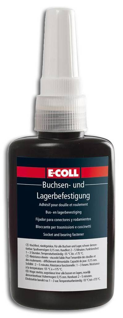 Buchsen- und Lagerkleber, hochfest-mittelviskosAnaerober Flüssigkunststoff, der beim Kontakt mit Metallen unter Luftabschluß aushärtet. Schnelle
