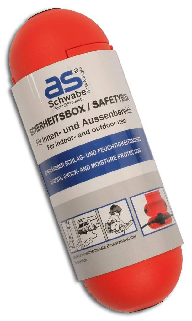 Kabel-Sicherheitsbox für Schutzkontakt-SteckverbindungenSchlag- und FeuchtigkeitsschutzSpritzwassergeschütztSchlagfestFür Kabel mit max. 9 mm Leitu