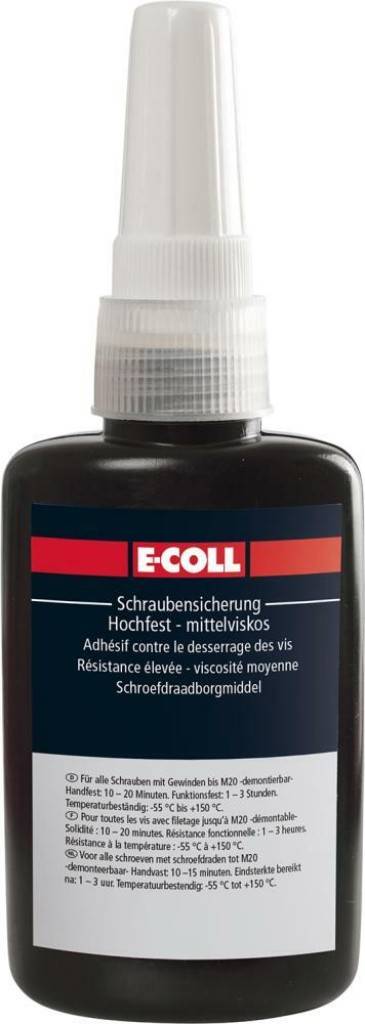 Schraubensicherung, hochfest-mittelviskos Silikonfrei Anaerober Flüssigkunststoff, der beim Kontakt mit Metallen unter Luftabschluss aushärtet