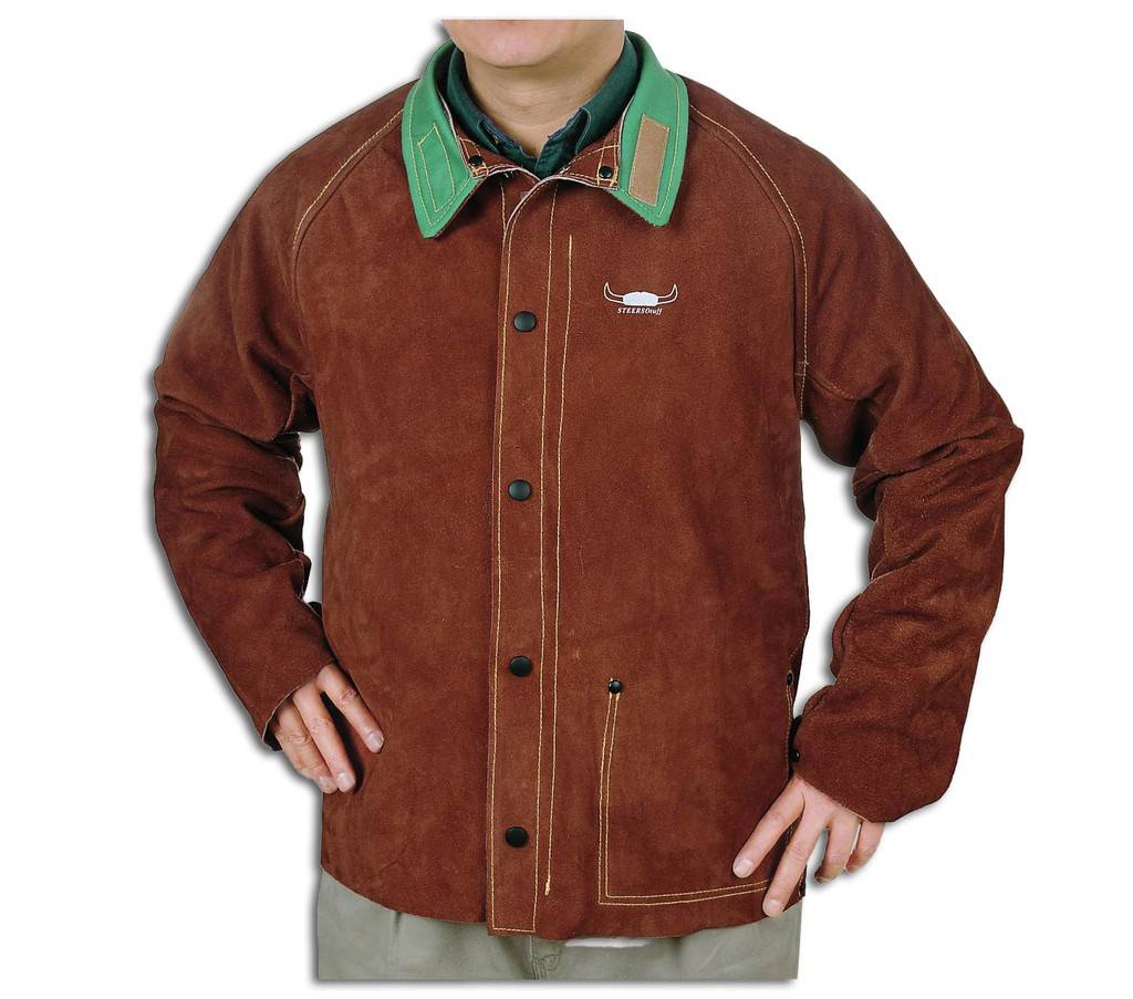 Profi Schweißerjacke von WeldasProfi Schweißerjacke von Weldas aus hochwertigem Rindspaltleder.Mit hitzebeständigem Kevlargarn genäht, innen flamm