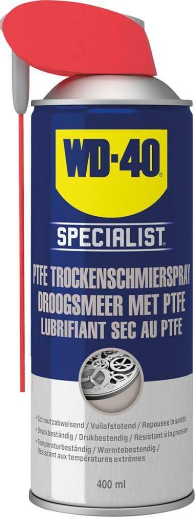 WD-40 Specialist PTFE-Trockenschmierspray Enthält den Festschmierstoff PTFE Verbessert Schmiereigenschaften, auch bei hohen Temperaturen Tro