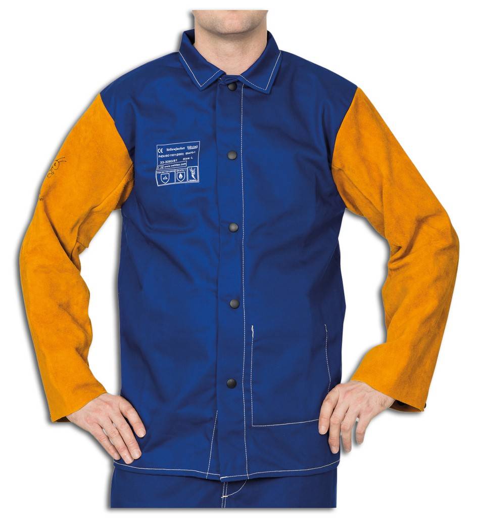 ProduktbeschreibungYellow Jacket besteht aus 315 g / msup2 schwerem, flammresistentem Gewebe und Rinds-Spaltleder-Aumlrmeln, einschlieszliglich