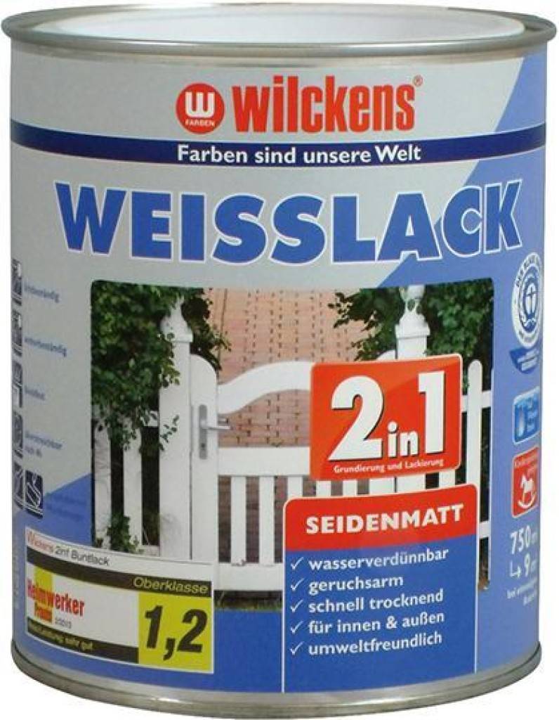 Weißlack 2in1Grund- und Deckanstrich in einem Arbeitsgang für den Innen- und AußenbereichFür maßhaltige Holzbauteile, Metalle, Hart-PVC nach ents