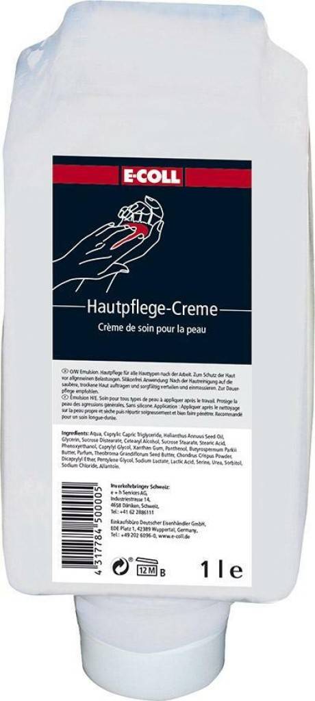 Hautpflegecreme Zur Pflege aller Hauttypen nach der Arbeit Führt der Haut Feuchtigkeit und Fettstoffe zu Enthält Panthenol O/W-Emulsion