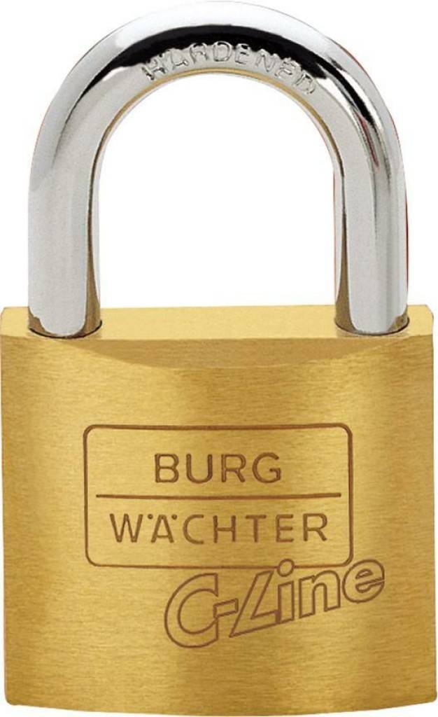 Vorhangschloss 222 C-Line Massiver Messingkörper Bügel stahlhart ab Größe 30 mm Doppelt verriegelt ab Größe 40 mm Solide Qualität
