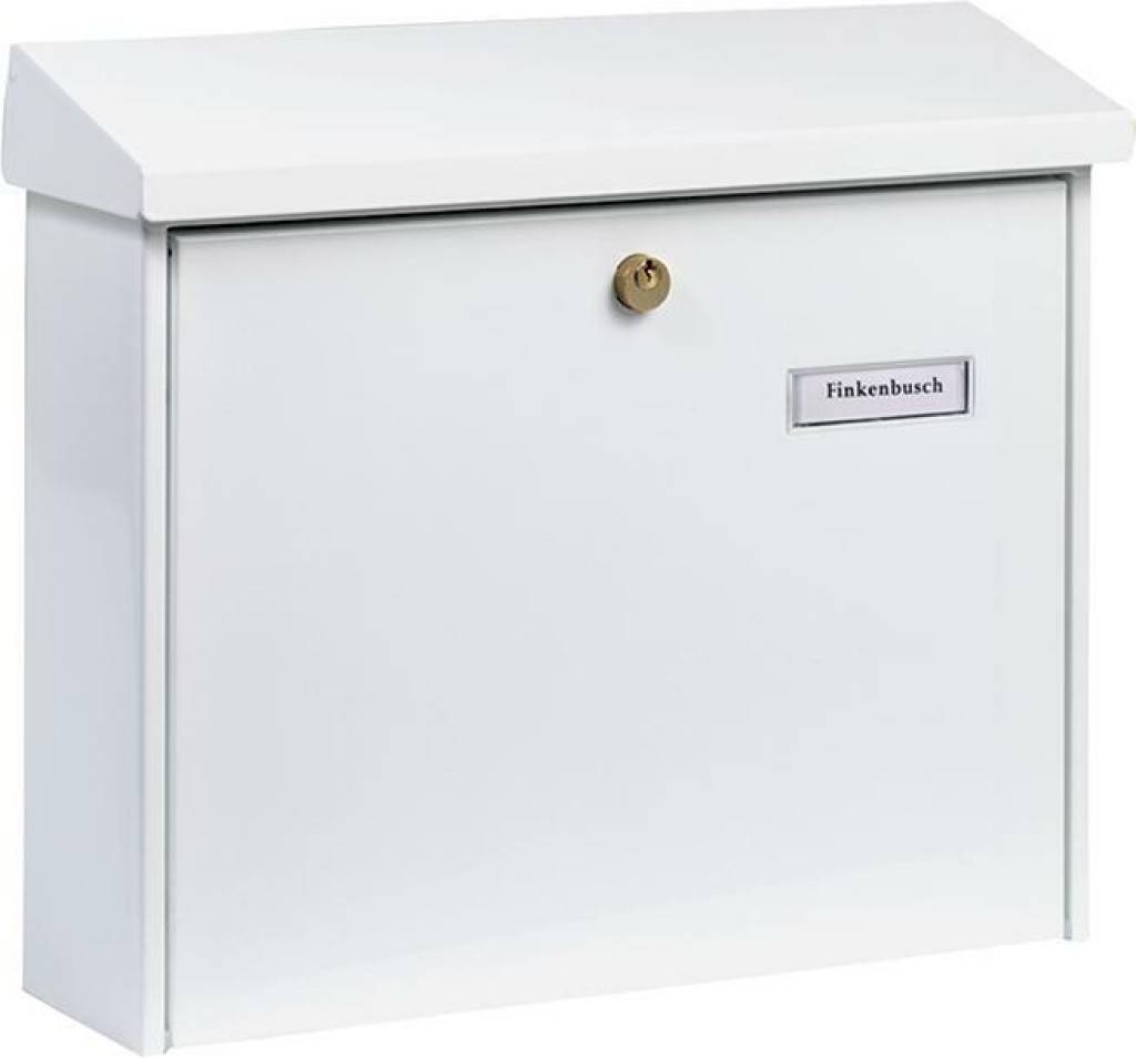 Briefkasten Amsterdam�Türbeschlag, TürtechnikMit Kippdach und Top-EinwurfMit ÖffnungsstoppEinwurf Format DIN C4 332 x 31 mmEN 13724