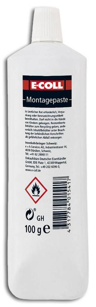 Montagepaste Für hohe Temperaturen Bildet einen wirksamen Schmier- und Trennfilm Schutz vor Korrosion und Passungsrost Durch den hohen Fe