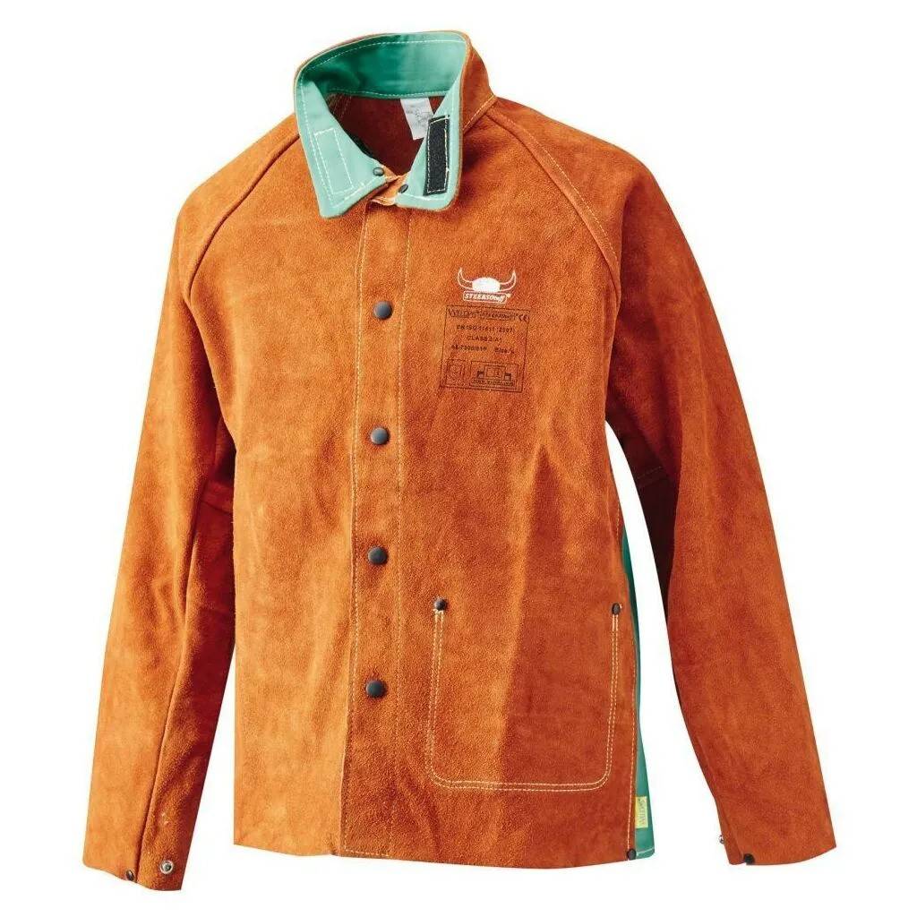 Schweißerlederjacke Lava Brown�, leicht Nr. 44-7300/PEigenschaften Leichter durch GewebeeinsatzAusführung Lederstärke mindestens 1 mm Le