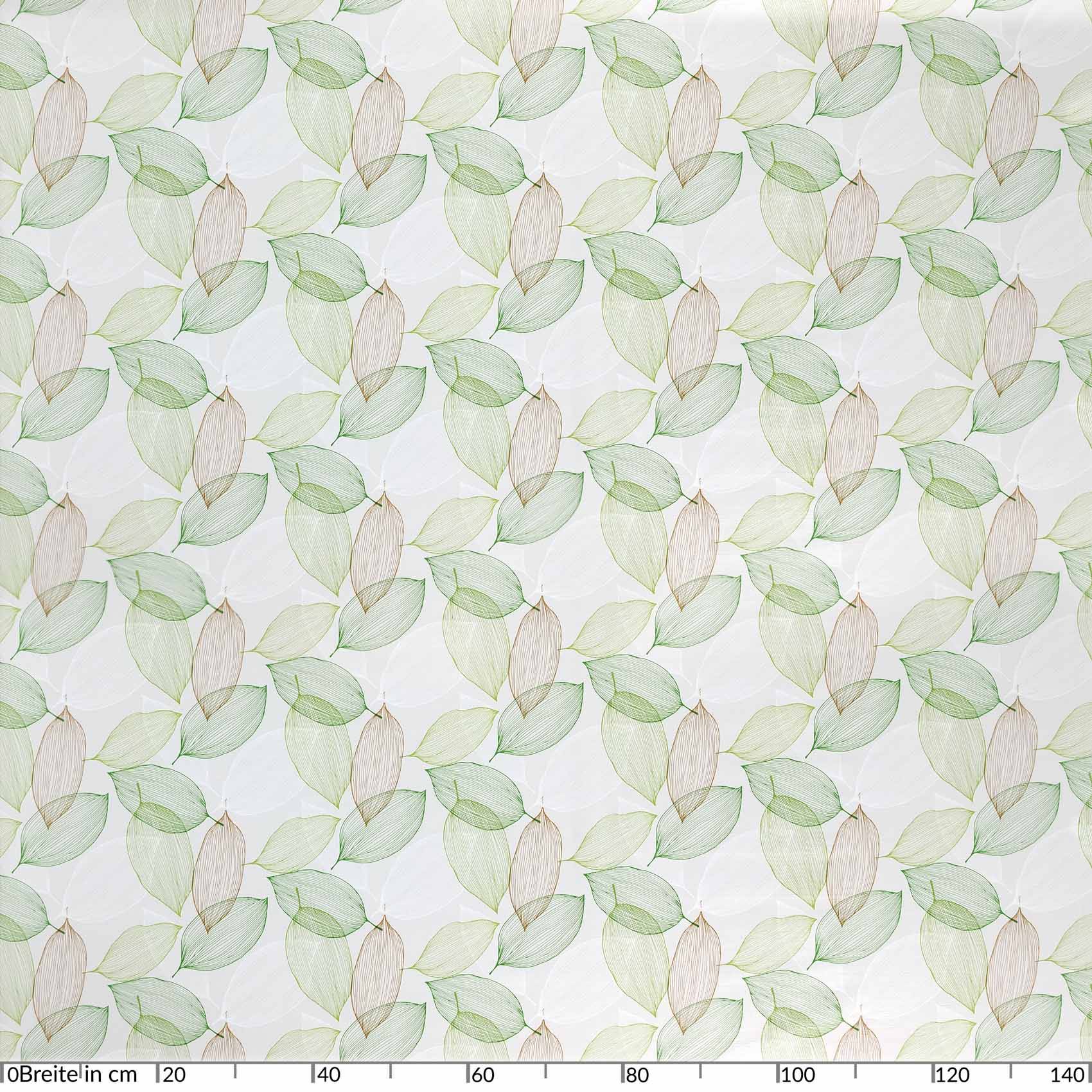 ANRO Tischdecke Blattwerk Grün 280 x 140 cm eckig Schnittkante Wachstuch Blätter