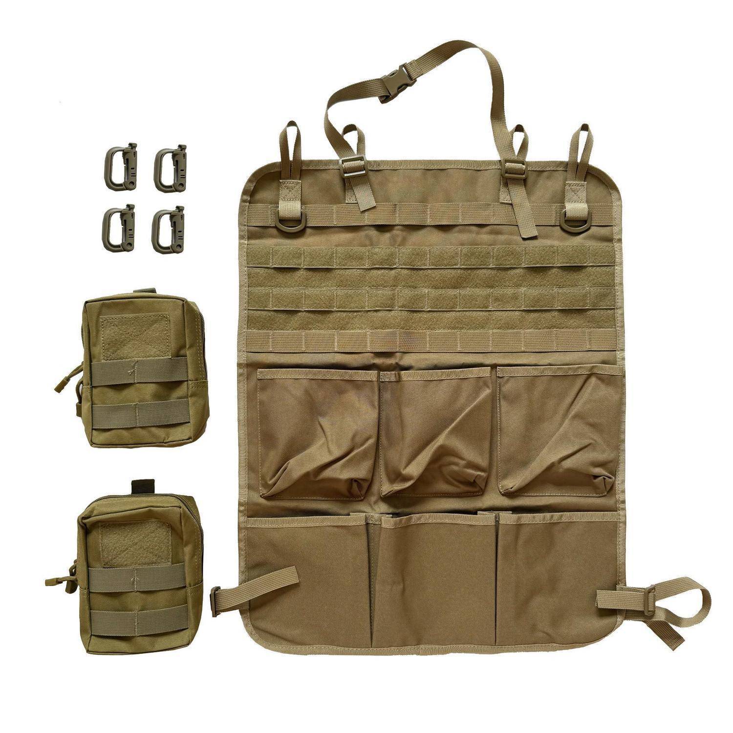 Autositz Organizer MOLLE 46x60cm Khaki