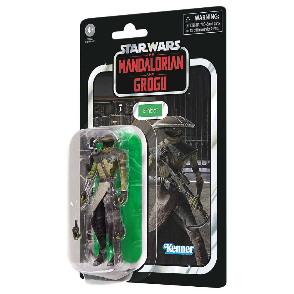 Star Wars Der Mandalorianer und Grogu Actionfigur Kartenrückseite, mit der Figur „Embo