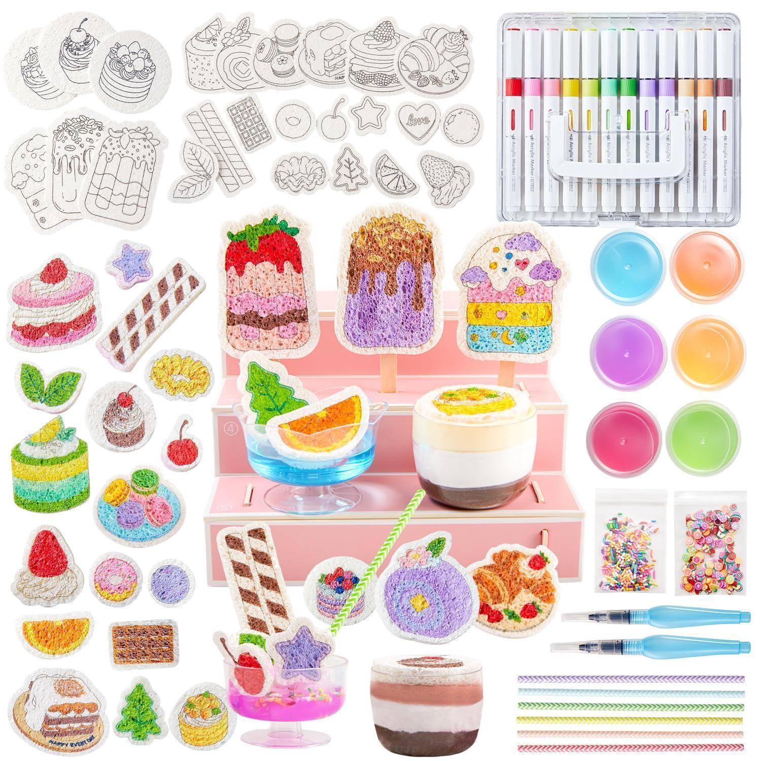 Shuttle Art 105tlg 3D Puffy Paint Set Dessert Serie Kinder Bastelset