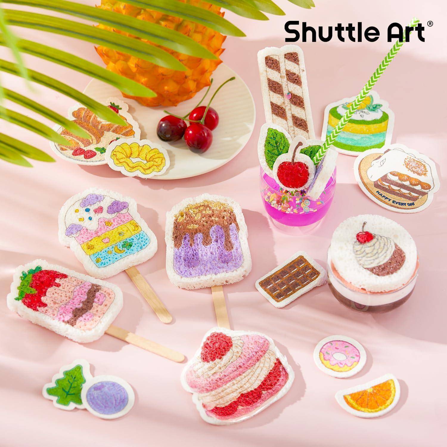 Shuttle Art 105tlg 3D Puffy Paint Set Dessert Serie Kinder Bastelset