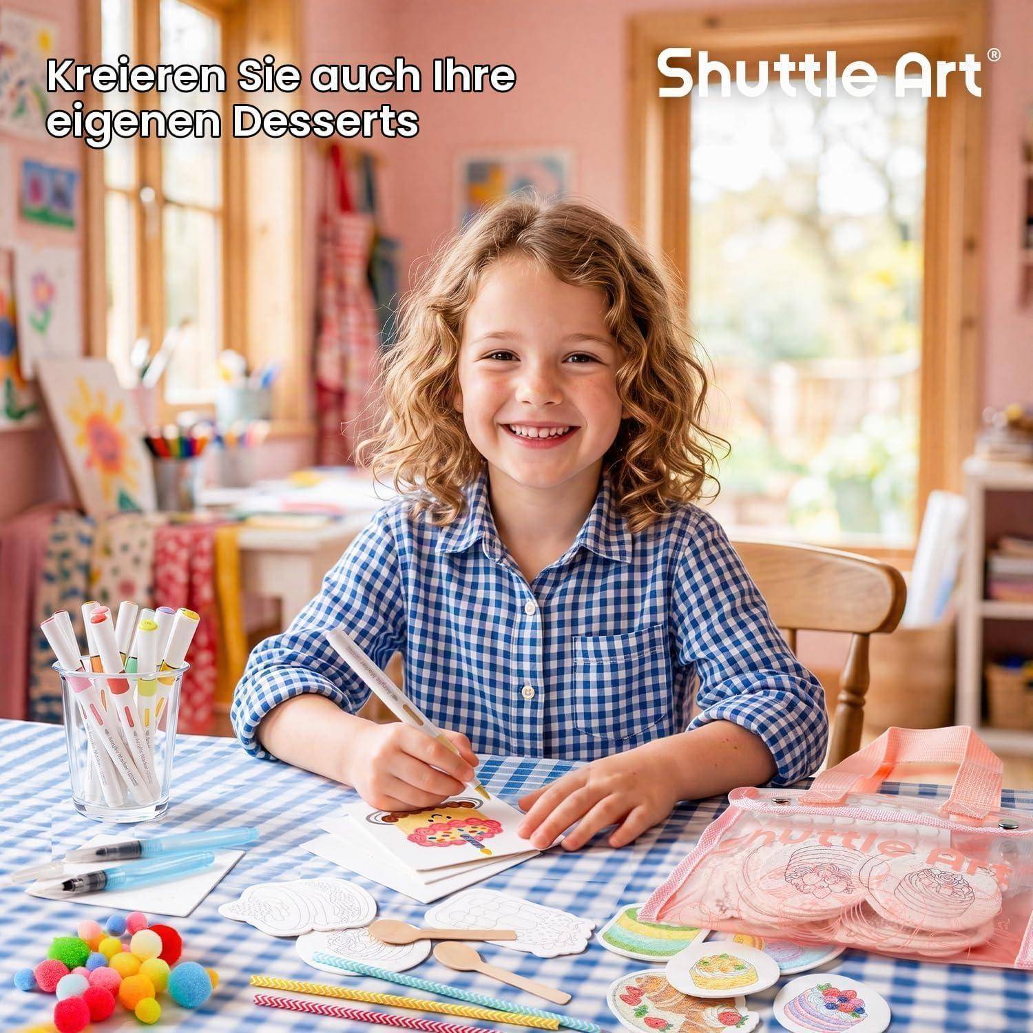 Shuttle Art 105tlg 3D Puffy Paint Set Dessert Serie Kinder Bastelset