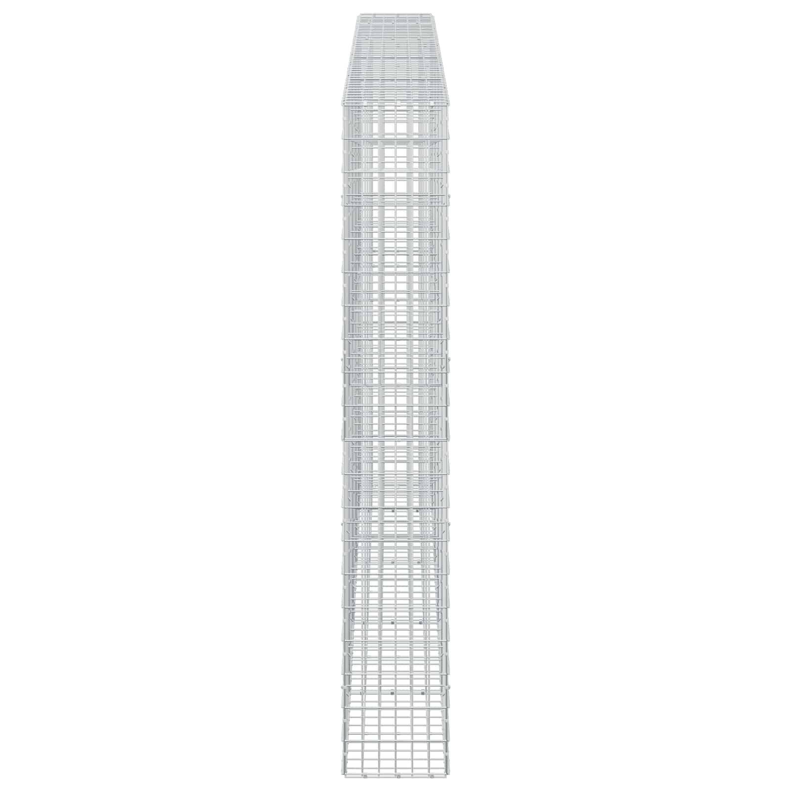 Hohe, schmale weiße Drahtgitter-Turm- oder Käfigstruktur, dargestellt auf einem schlichten Hintergrund.