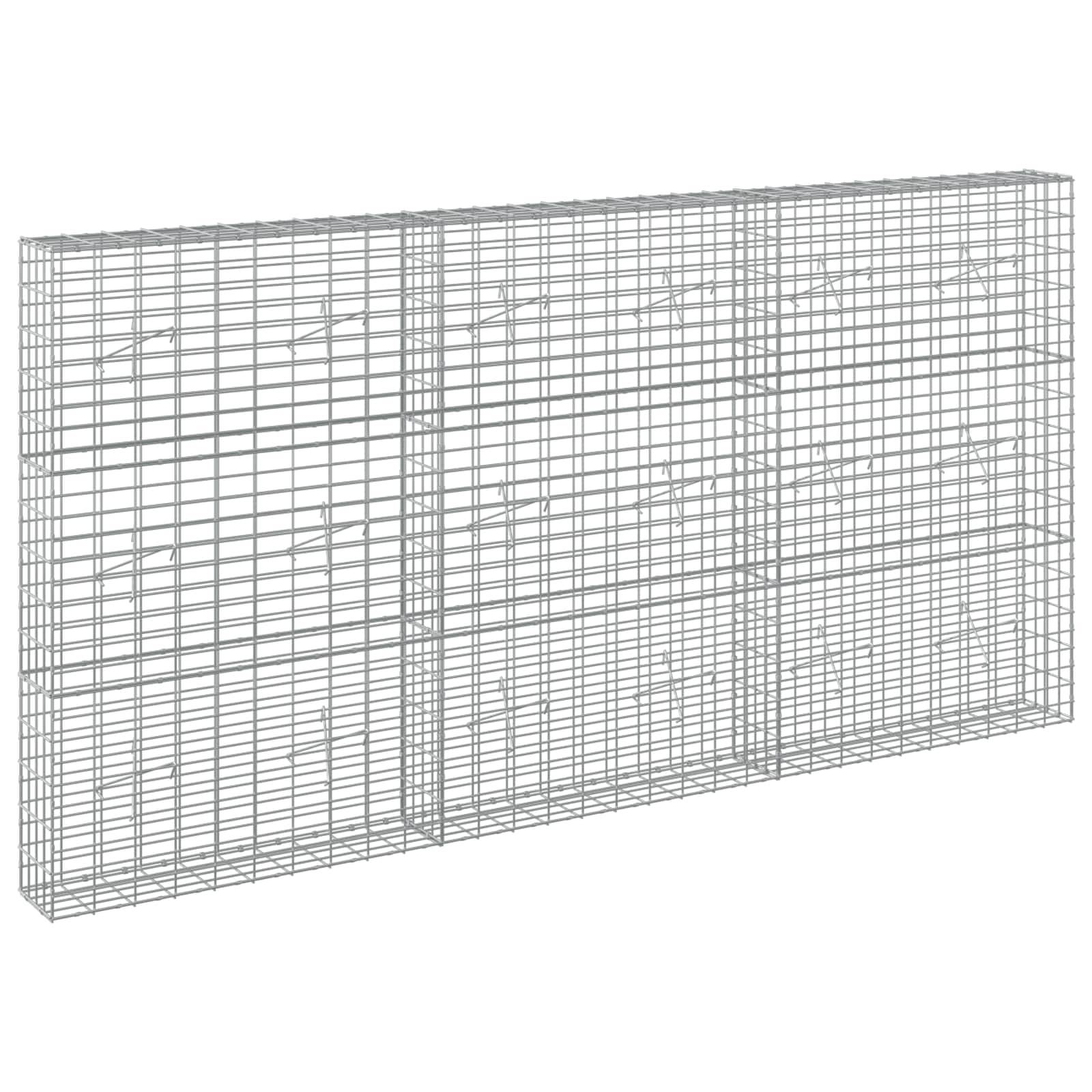 Ein rechteckiges Drahtnetz-Käfig oder Gitterpanel, dargestellt in Perspektive auf weißem Hintergrund.