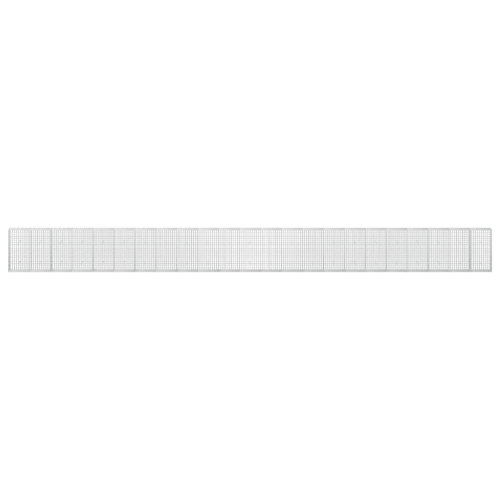 Langer horizontaler leerer Millimeterpapierstreifen mit hellem grauem Gitter und dunkleren vertikalen Führungslinien auf weißem Hintergrund.