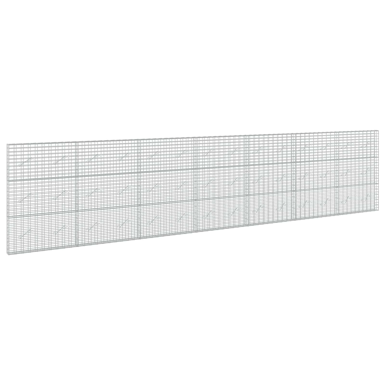 Breites rechteckiges Drahtgeflecht-Panel in perspektivischer Ansicht auf weißem Hintergrund.