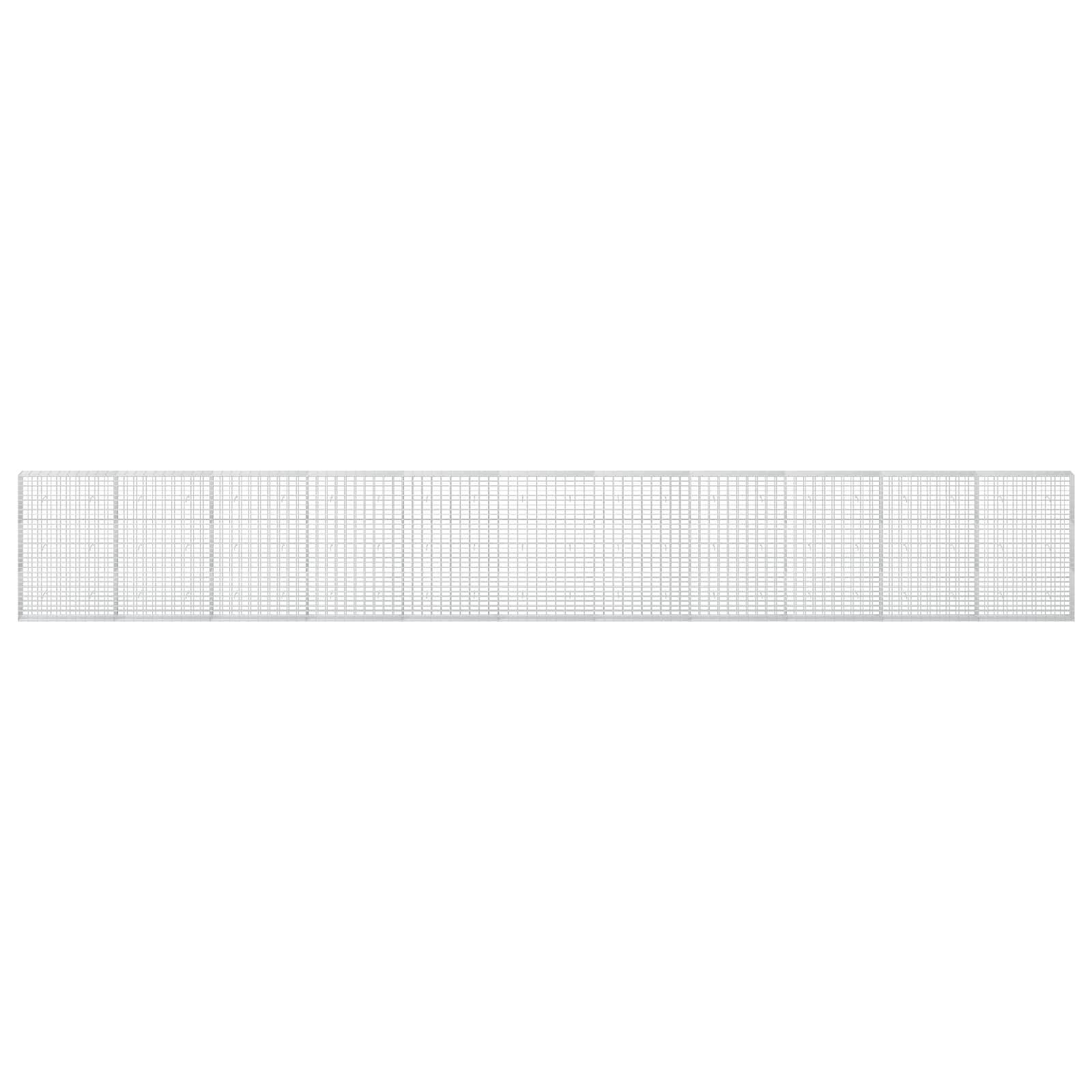 Leeres Millimeterpapier-Streifen mit feinen Gitterlinien und einigen dunkleren vertikalen Trennlinien, zentriert auf weißem Hintergrund.
