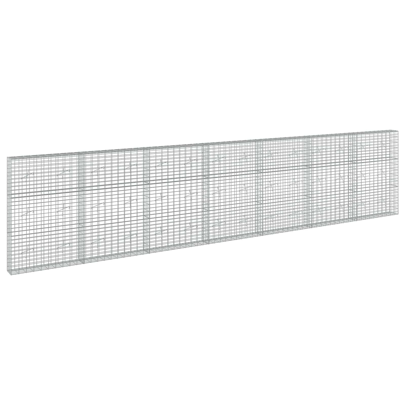 Langes rechteckiges Drahtgeflecht-Panel in Perspektive auf weißem Hintergrund dargestellt.