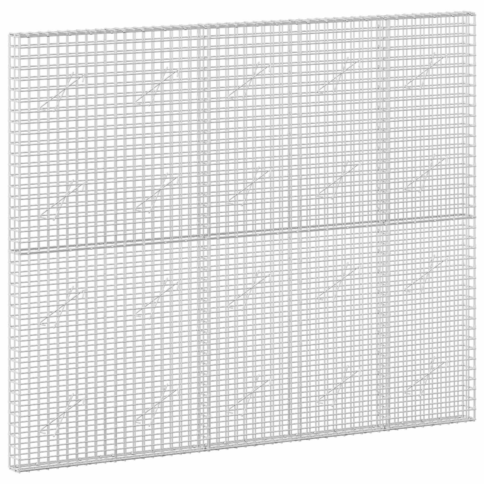 Ein großes rechteckiges Drahtgeflecht-Panel oder -Gitter, perspektivisch auf weißem Hintergrund dargestellt.