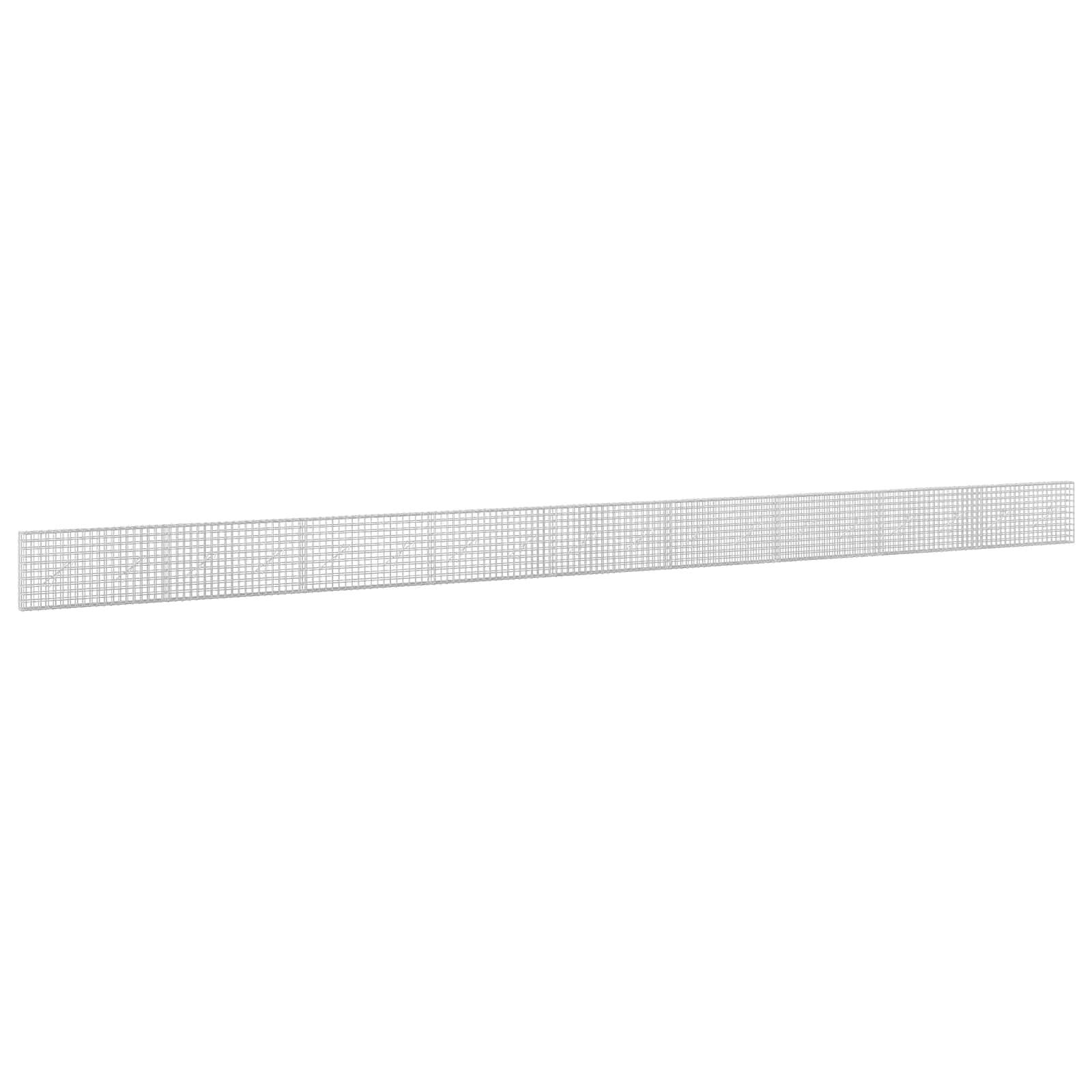 Ein langes, dünnes rechteckiges Mesh- oder Gitterband, das diagonal über einen weißen Hintergrund verläuft.